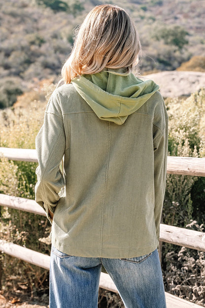 2 in 1 Thermal Knit Textured Hooded Jacket