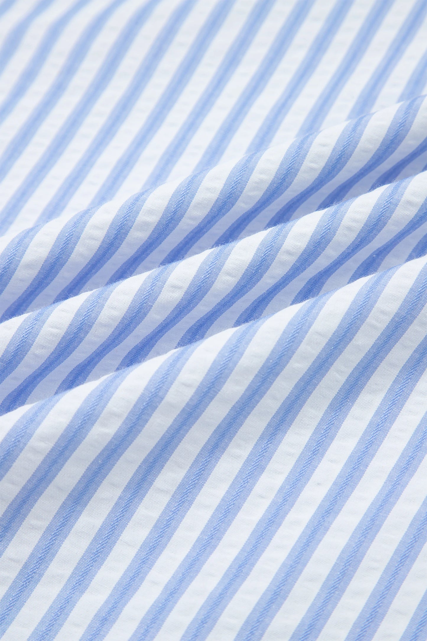 Stripe Ricrac Trim Short Puff Sleeve Leopard Patchwork Collar V Neck Blouse