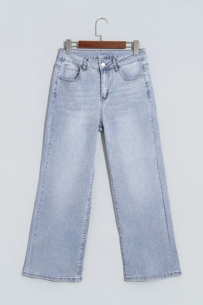Beau Blue Sparkle Detail Western Casual Shift Jeans