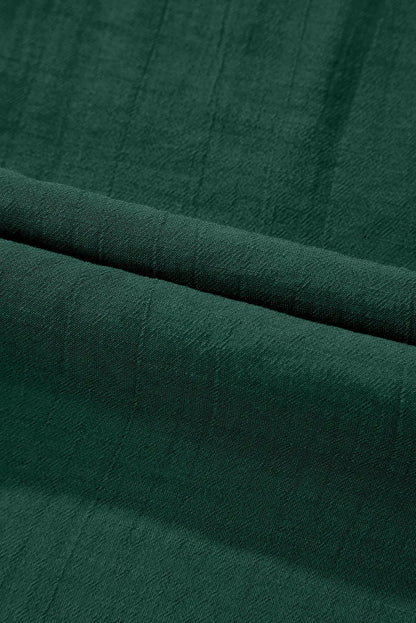 Green Bay Eyelet Embroidered Sleeve Tie V Neck Blouse