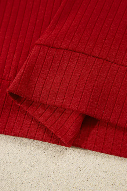 Red Dahlia Striped Contrast Tie Collar Cuffed Casual Long Sleeve Top