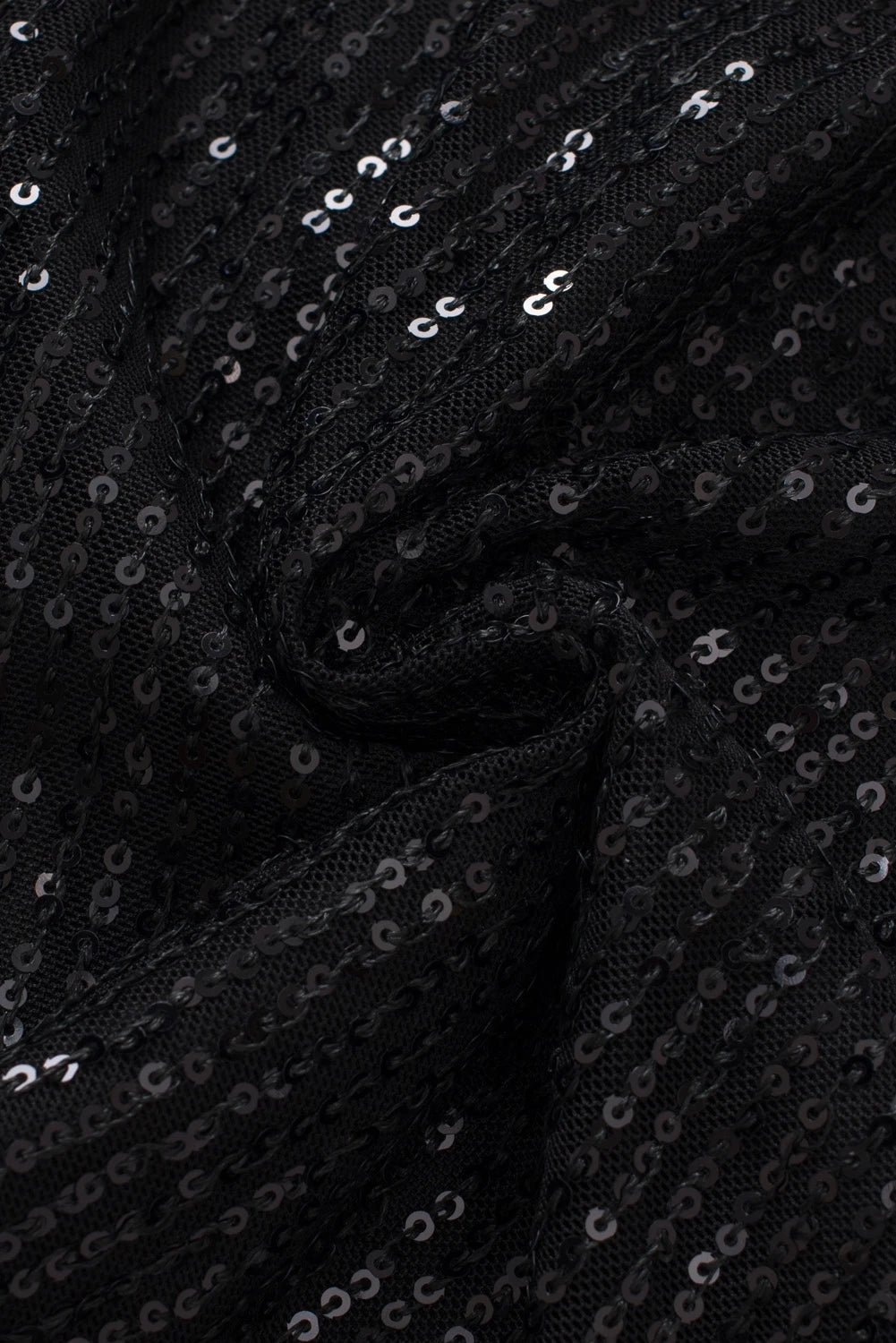 Black Sequin Wide Leg Pants