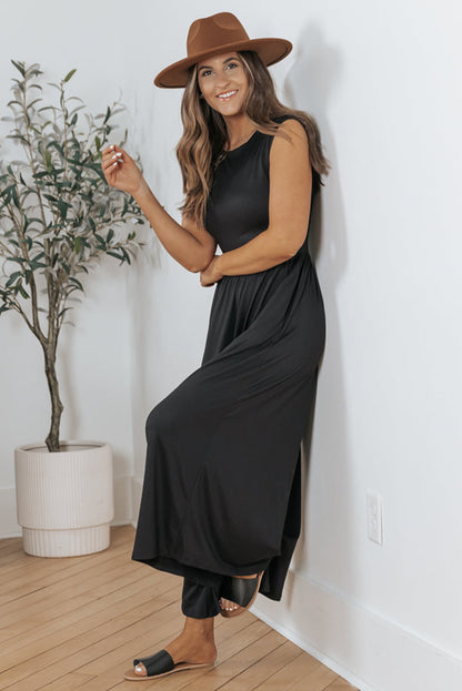 Open Back Wide Leg Jumpsuit