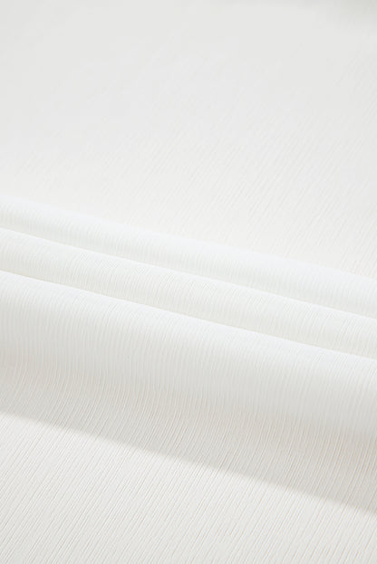 White Spaghetti Straps High Waist Elegant Long Dress