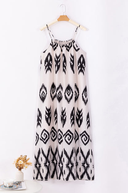 Black Western Aztec Printed Fashion Vacation Sundress