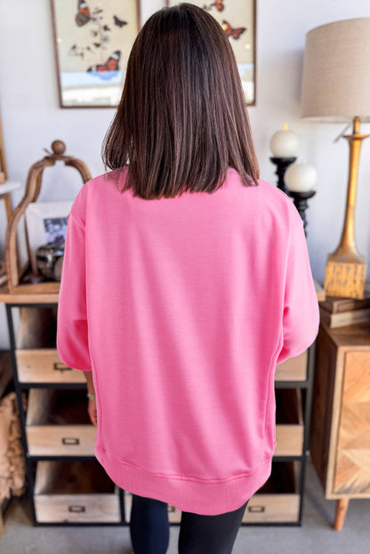 Floral Patched Half Sleeve Tunic Top
