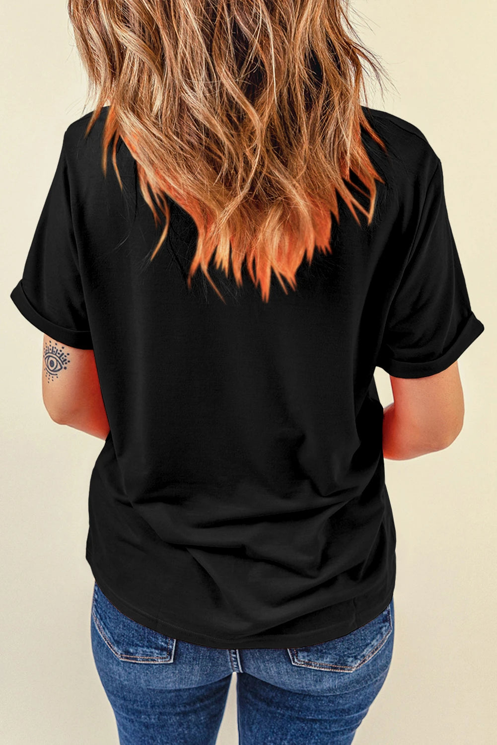 Black MERRY Christmas Vibrant Bow Print T Shirt