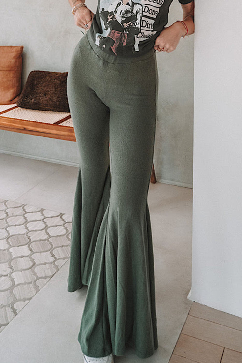 Olive Flare Pants – Lane 201