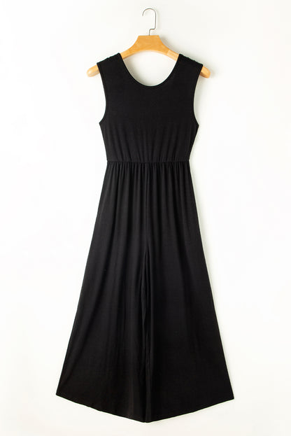 Open Back Wide Leg Jumpsuit