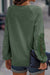 Green Crochet Lace Patch Raglan Sleeve Top
