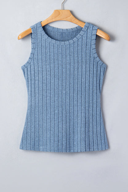 Slim Ribbed Mineral Wash Tank Top
