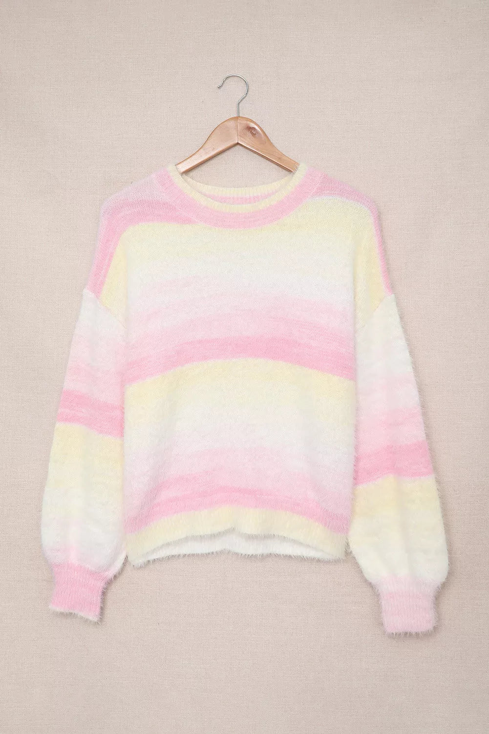 Colorblock Tie-dye Sweater