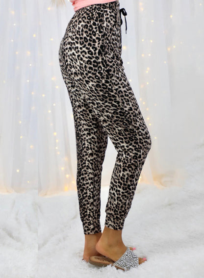 Last Lap Leopard Joggers