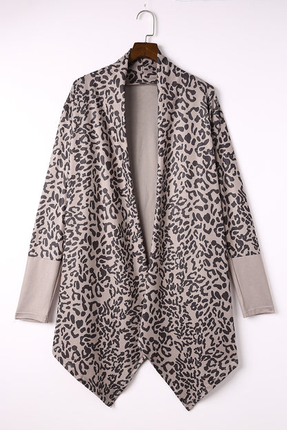 Leopard Leopard Open Front Cardigan