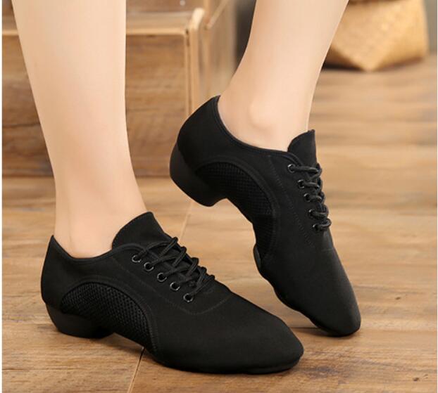 Three section men and women Latin dance teacher shoes neutral dance shoes Oxford cloth
