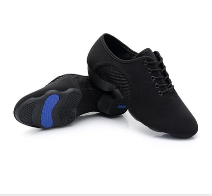 Three-section men and women Latin dance teacher shoes neutral dance shoes Oxford cloth