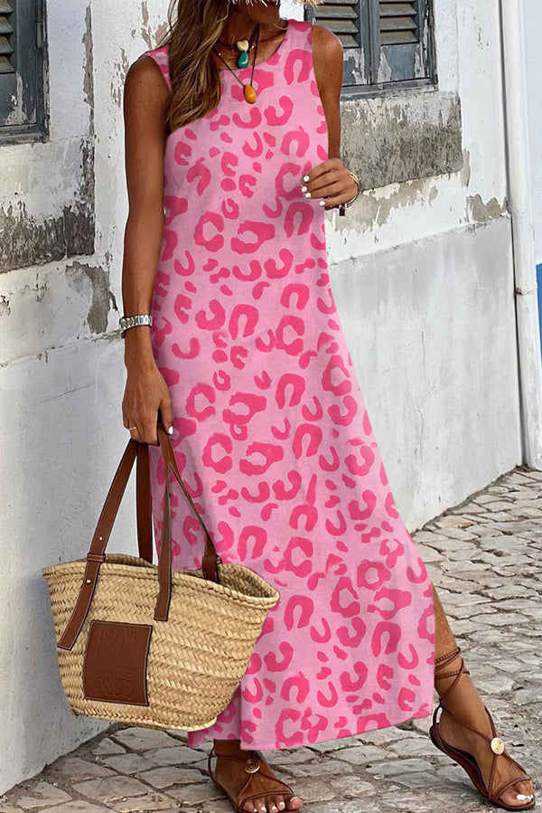 Leopard Print Sleeveless Maxi Dress - The Perfect Touch SA