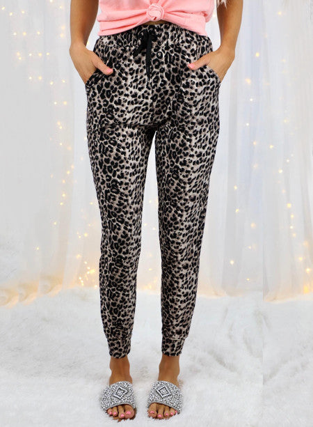 Last Lap Leopard Joggers