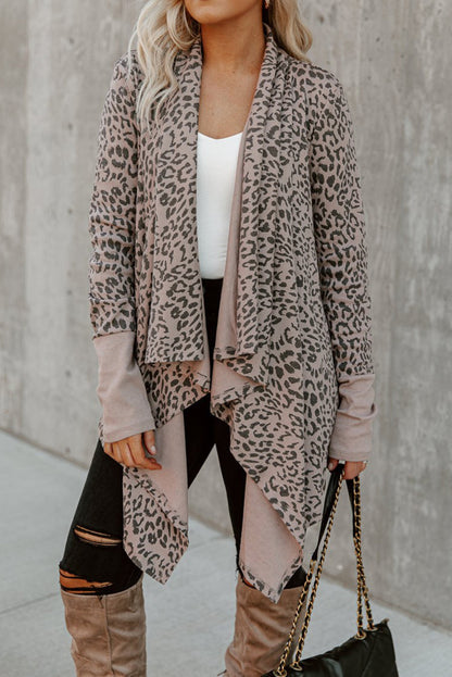 Leopard Leopard Open Front Cardigan